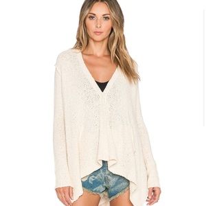 Free people shark bite hem cardigan